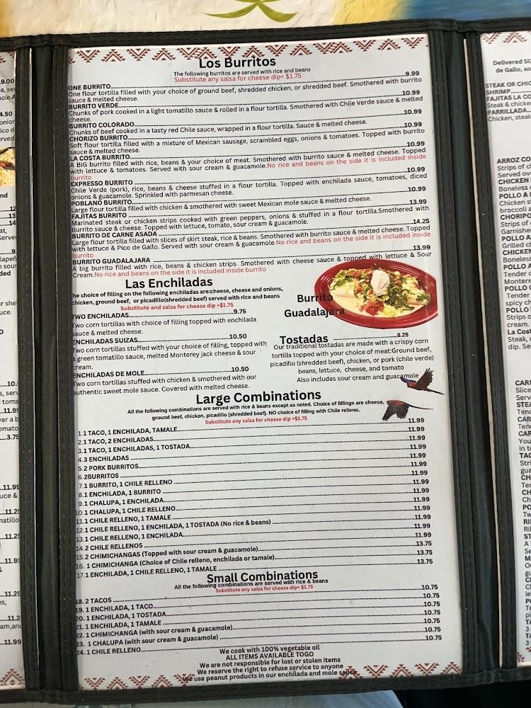 La Costa Mexican Menu image 3